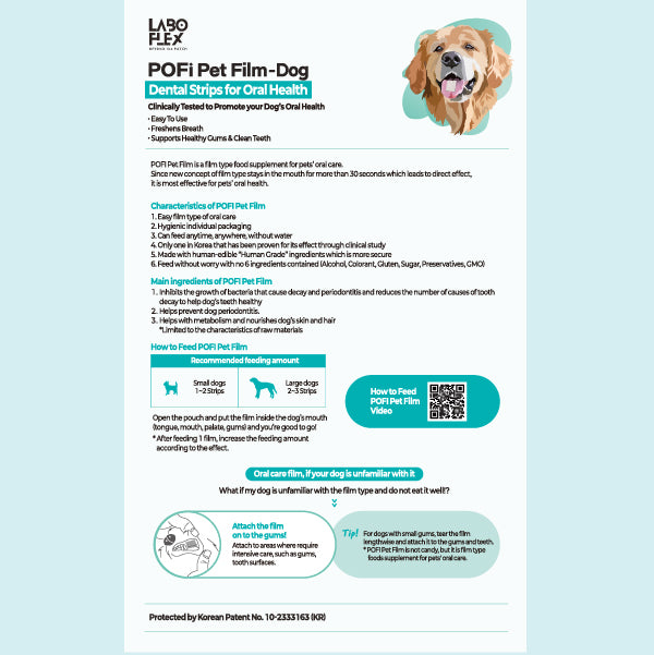 LABOTTACH Pofi Pet Oral Health Dental Strip for Dogs