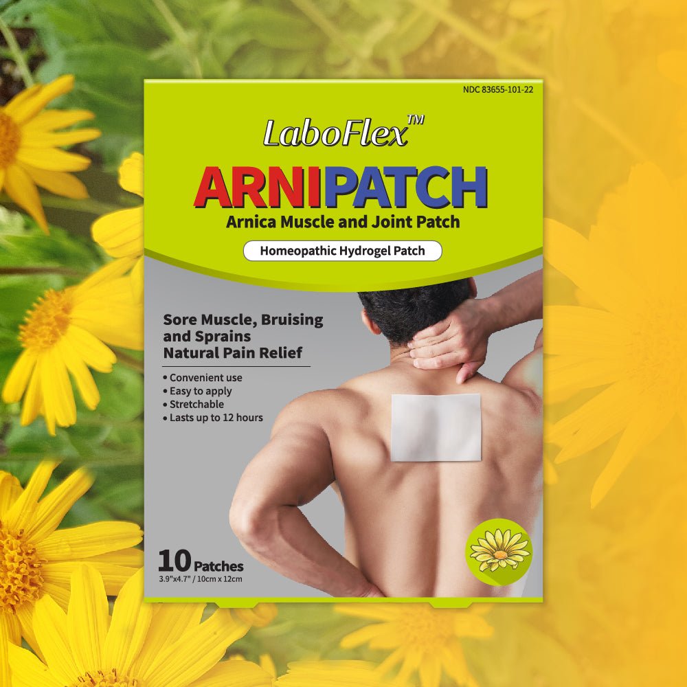 Arni patch for Muscle pain, Joint and Reducing Bruise, Swelling ( 1 box of 10 Patches) - Laboflex -