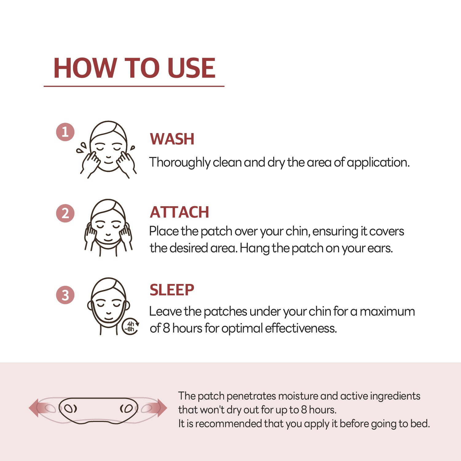 Labottach 4pcs V Line mask Patches, Double Chin Shaping, Face lifting straps band for sleeping for 8hours, Double chin reducer Strap Slimming with Green Tea, Ceramide, Olive, Jojoba, Hyaluronic Acid - Laboflex - 8809409182360