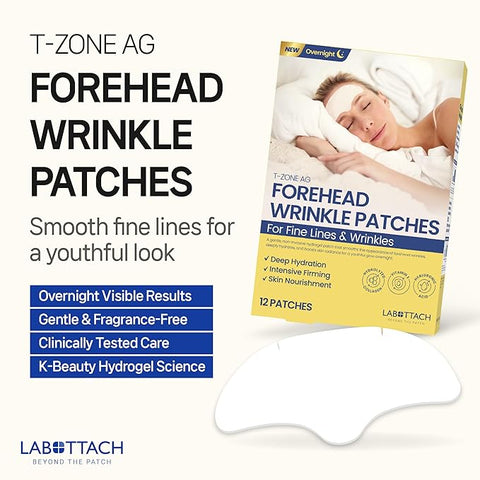 LABOTTACH Anti-Aging Collagen AG Hydrogel Patch for T-zone & Chest, 12 Patches