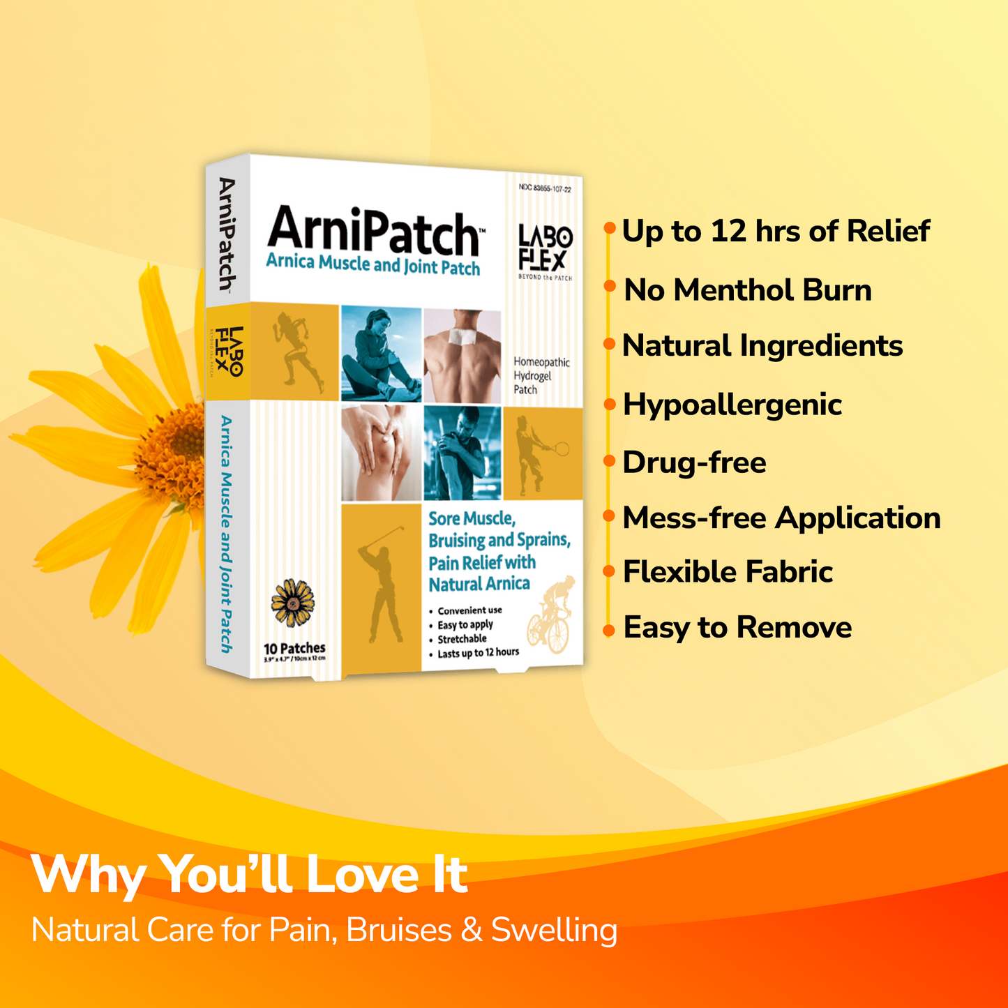 ArniPatch™ Natural Care for Pain, Bruises & Swelling (Renewed Version)