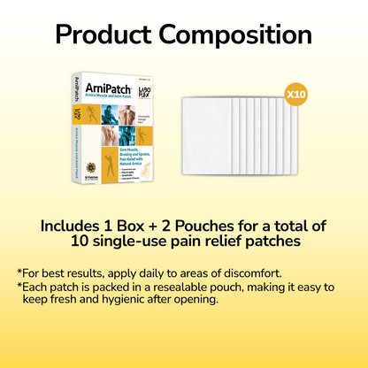 ArniPatch Arnica Muscle and Joint Patch (Renewed Version)