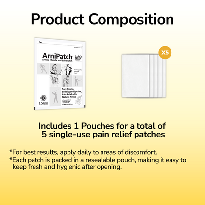 ArniPatch Arnica Muscle and Joint Patch (Renewed Version)