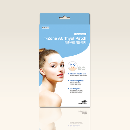 LABOTTACH Soothing & Cooling Acne Treatment Thyol Hydrogel Patch for Forehead & Chest, 4 Patches