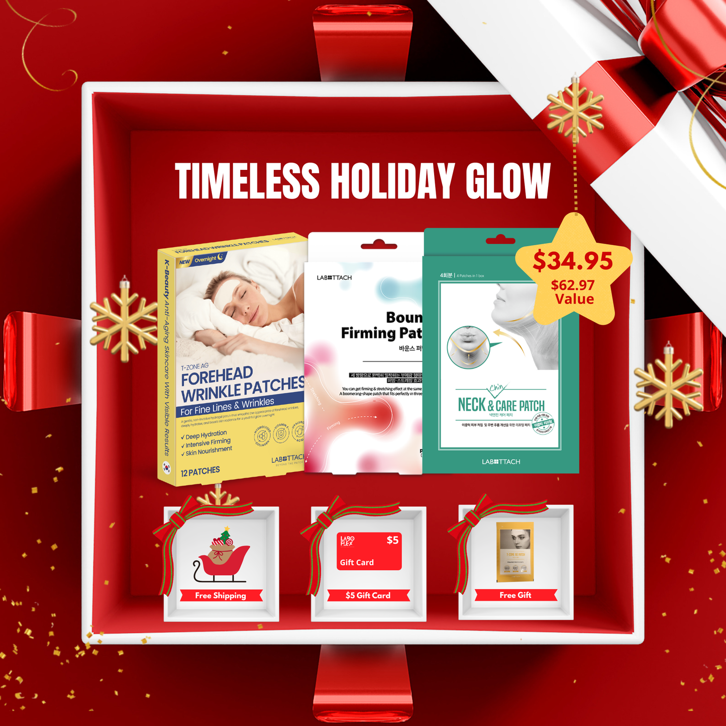Timeless Holiday Glow Bundle + $5 Gift Card + Free Gift