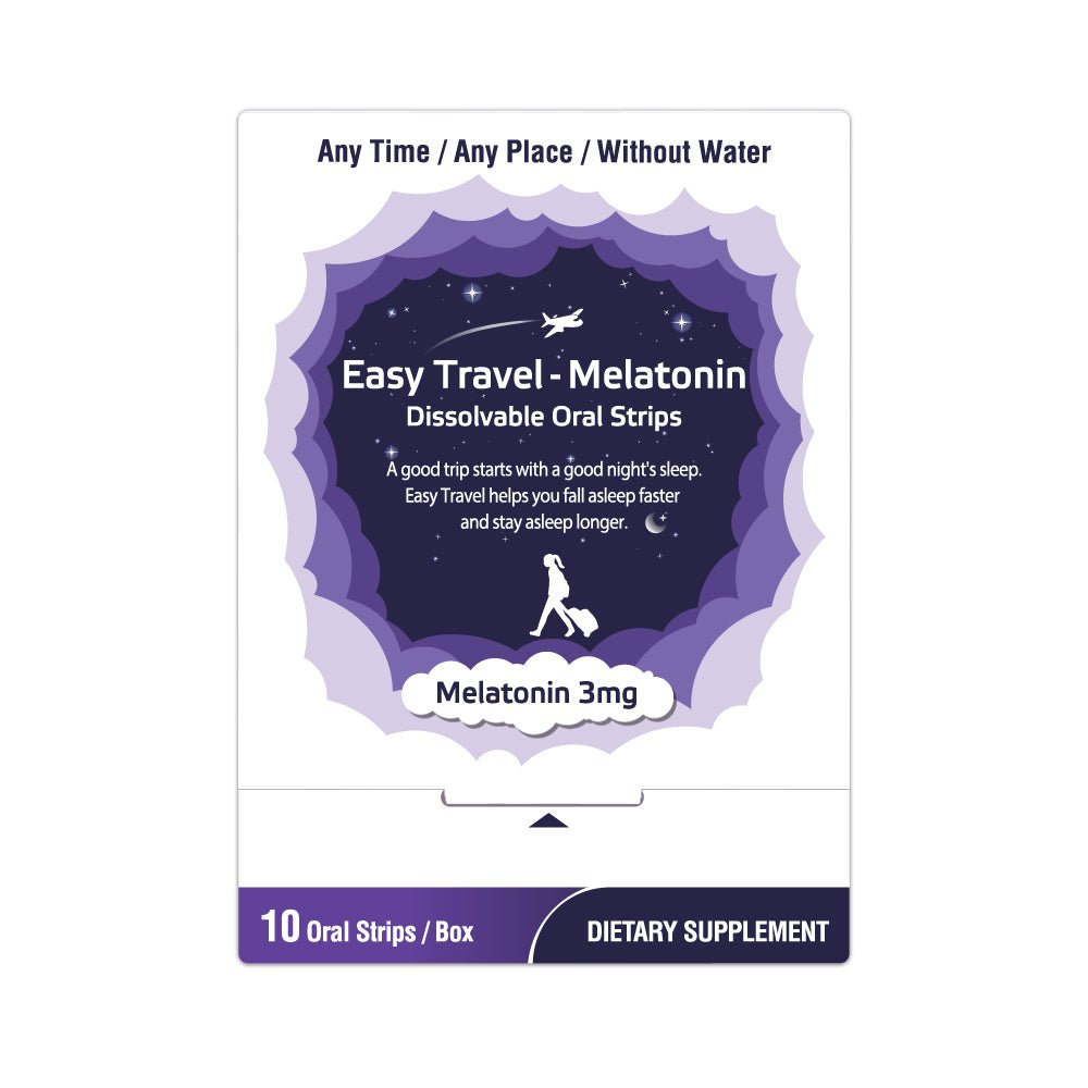Easy Travel Melatonin 3mg Dissolvable Strips (10) - Laboflex - 0