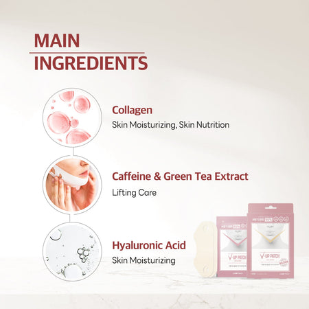 Labottach 4pcs V Line mask Patches, Double Chin Shaping, Face lifting straps band for sleeping for 8hours, Double chin reducer Strap Slimming with Green Tea, Ceramide, Olive, Jojoba, Hyaluronic Acid - Laboflex - 8809409182360