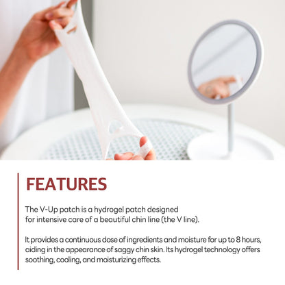 Labottach 4pcs V Line mask Patches, Double Chin Shaping, Face lifting straps band for sleeping for 8hours, Double chin reducer Strap Slimming with Green Tea, Ceramide, Olive, Jojoba, Hyaluronic Acid - Laboflex - 8809409182360